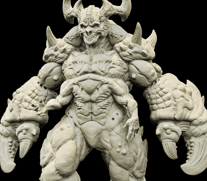 3D Printed Bestiary Vol. 4 Nafarrate - Zisglabrezu Demon Fiend 32mm Ragnarok D&D