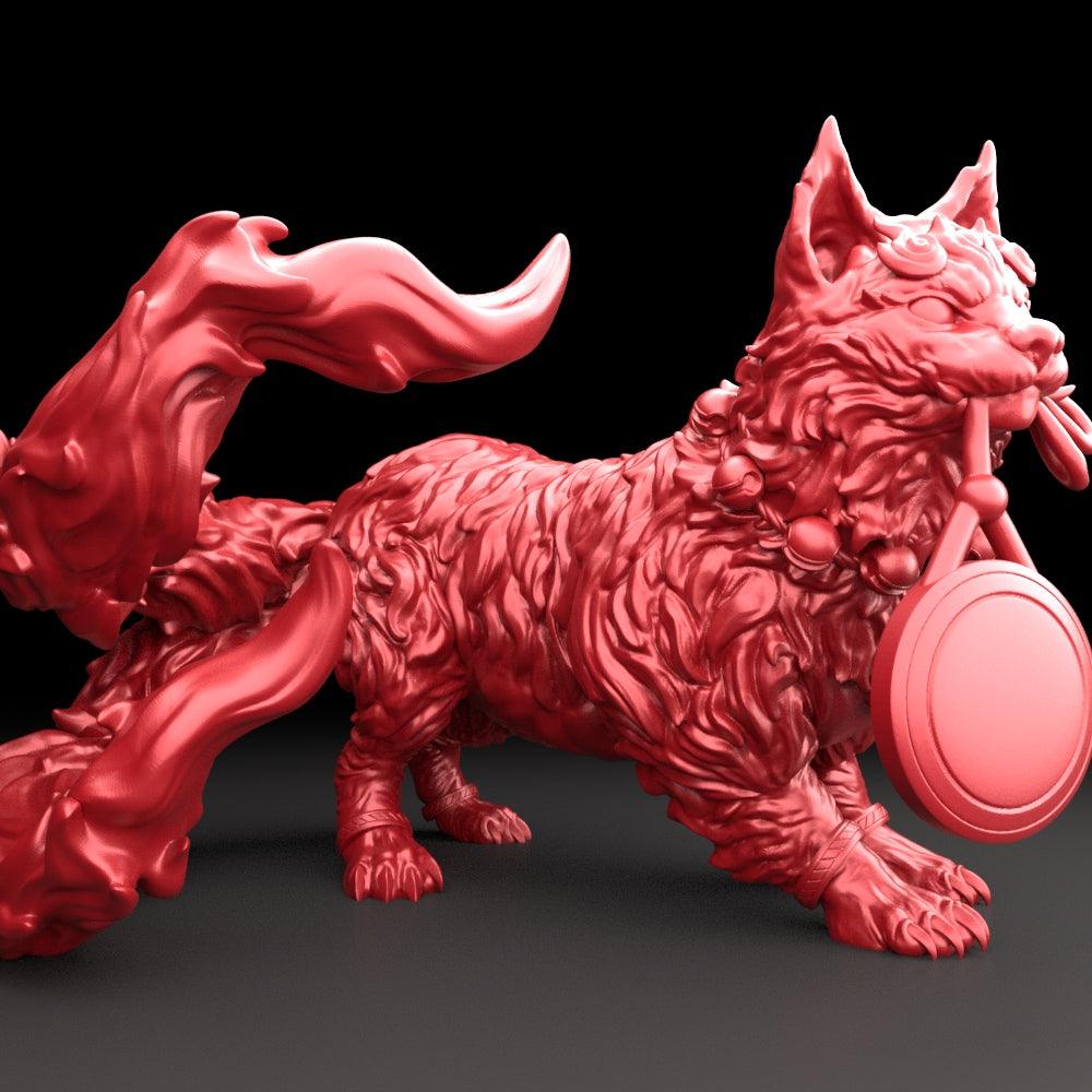 3D Printed Bestiary Vol. 5 Nafarrate - Bakeneko 32mm Ragnarok D&D
