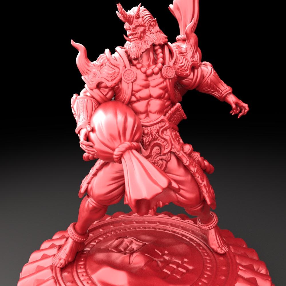 3D Printed Bestiary Vol. 5 Nafarrate Fujin - 32mm Ragnarok D&D