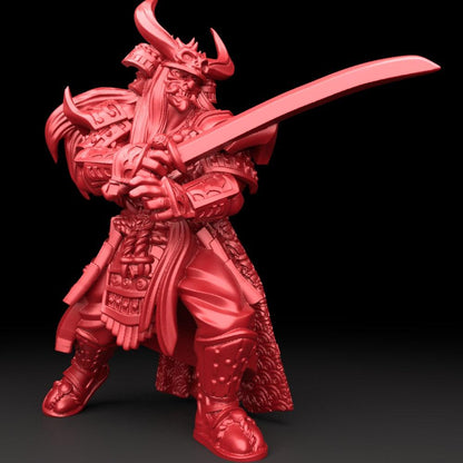 3D Printed Bestiary Vol. 5 Nafarrate Hachiman - 32mm Ragnarok D&D