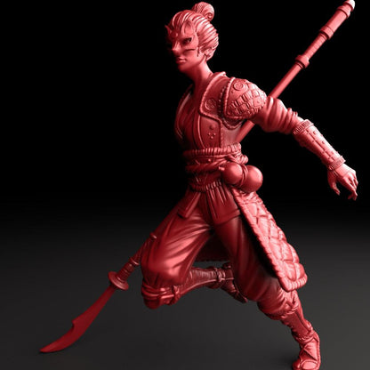 3D Printed Bestiary Vol. 5 Nafarrate - Lightweight Samurai 32mm Ragnarok D&D