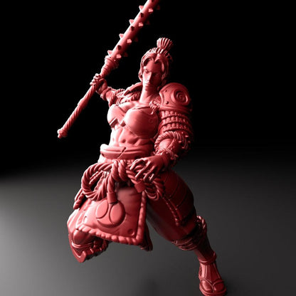 3D Printed Bestiary Vol. 5 Nafarrate - Raider Samurai 32mm Ragnarok D&D