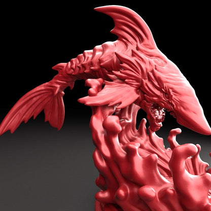 3D Printed Bestiary Vol. 5 Nafarrate - Sanbi No Isonade Shark 32mm Ragnarok D&D