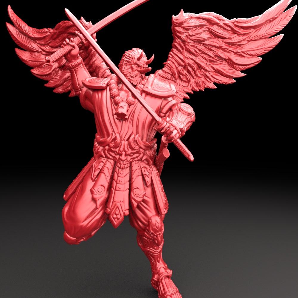 3D Printed Bestiary Vol. 5 Nafarrate - Tengu 32mm Ragnarok D&D