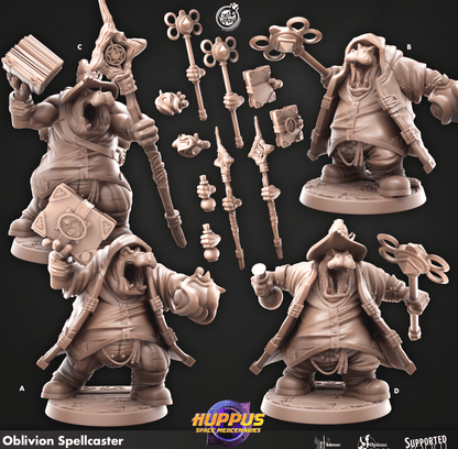 3D Printed Cast n Play 630 Oblivion Spellcasters Huppus, Space Mercenaries Set 28mm 32mm D&D