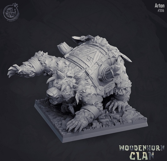 3D Printed Cast n Play Artan Warbear Woodenhorn Clan 28mm 32mm D&D