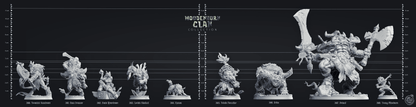 3D Printed Cast n Play Artan Warbear Woodenhorn Clan 28mm 32mm D&D