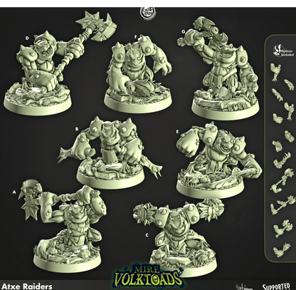 3D Printed Cast n Play Atxe Raiders Mire Volktoads Set 28mm 32mm D&D