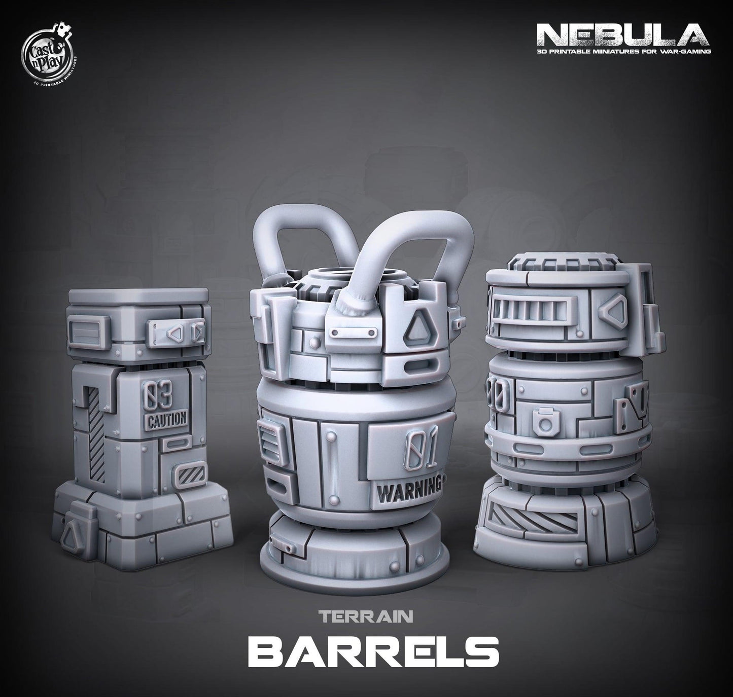 3D Printed Cast n Play Barrels Nebula Origins 28mm 32mm D&D