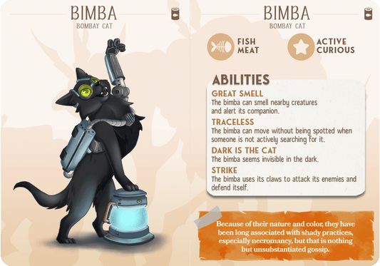 3D Printed Cast n Play Bimba - Bombay Cat Companions 28mm 32mm D&D