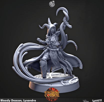 3D Printed Cast n Play Bloody Deacon, Lysandra Sorcerers Council 28mm 32mm D&D