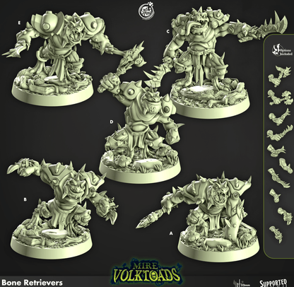 3D Printed Cast n Play Bone Retrievers Mire Volktoads Set 28mm 32mm D&D