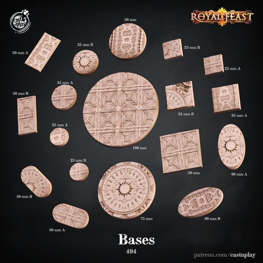 3D Printed Cast n Play Chateau Bases Royal Feast 28mm 32mm D&D
