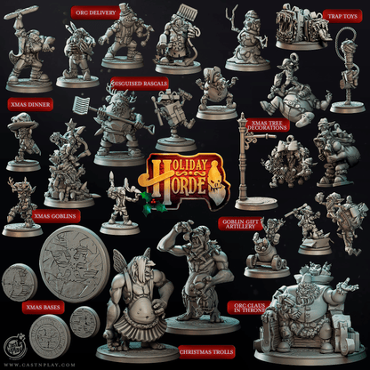 3D Printed Cast n Play Orc Delivery Holiday Horde Set 28mm 32mm D&D