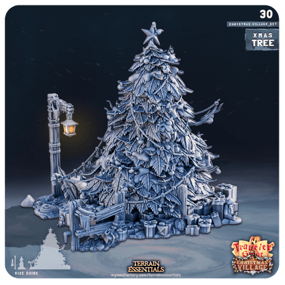 3D Printed Cast n Play Christmas Village Terrain Set 28mm 32mm D&D