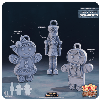 3D Printed Cast n Play Christmas Village Terrain Set 28mm 32mm D&D
