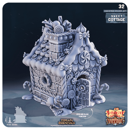 3D Printed Cast n Play Christmas Village Terrain Set 28mm 32mm D&D