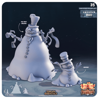 3D Printed Cast n Play Christmas Village Terrain Set 28mm 32mm D&D