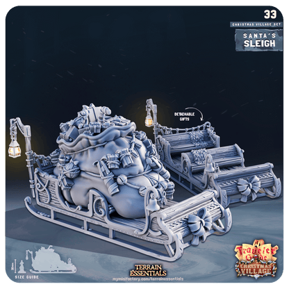 3D Printed Cast n Play Christmas Village Terrain Set 28mm 32mm D&D