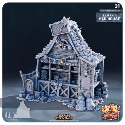 3D Printed Cast n Play Christmas Village Terrain Set 28mm 32mm D&D
