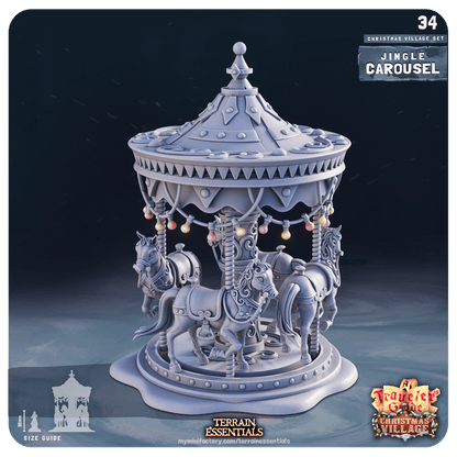 3D Printed Cast n Play Christmas Village Terrain Set 28mm 32mm D&D