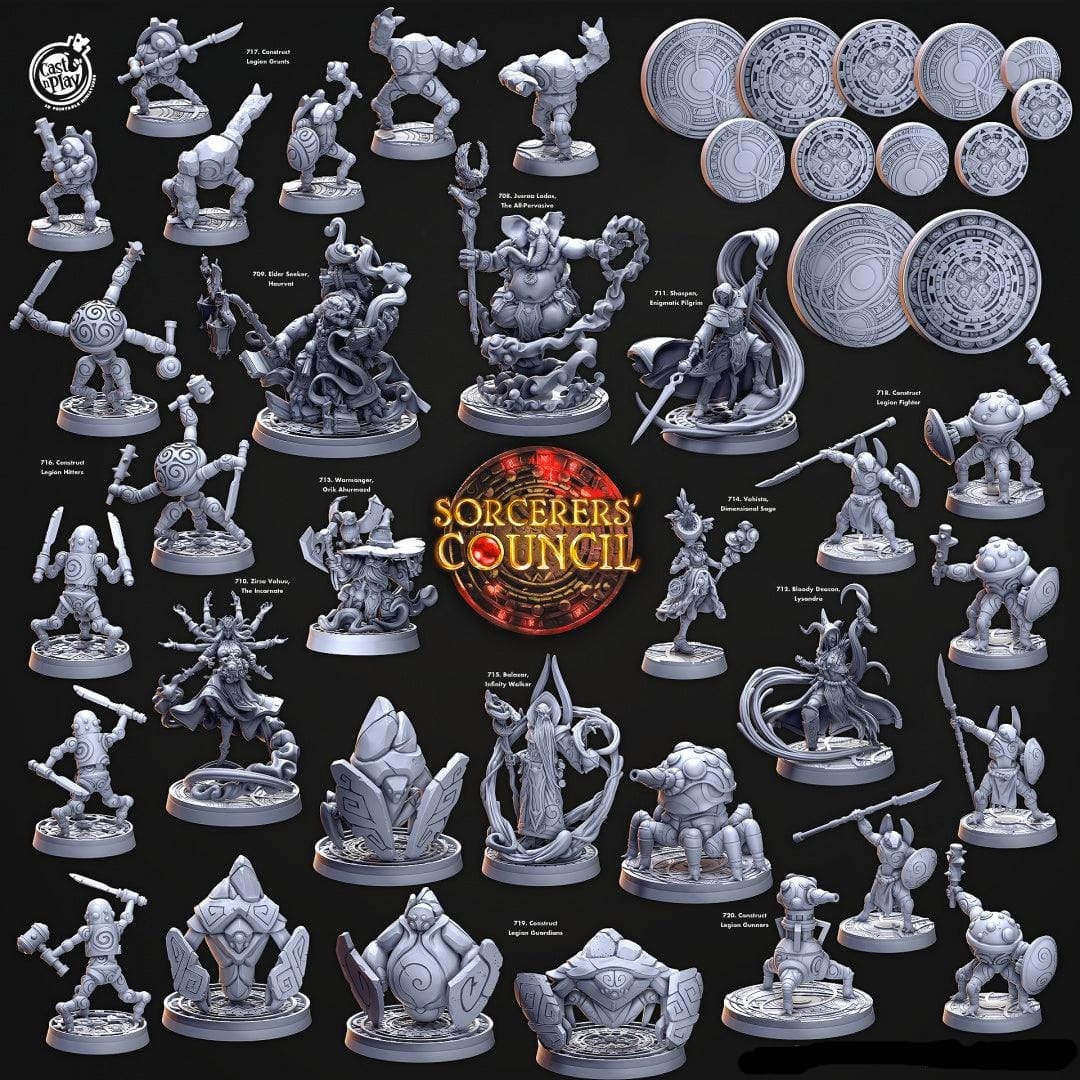 3D Printed Cast n Play Construct Legion Gunners Sorcerers Council 28mm 32mm D&D