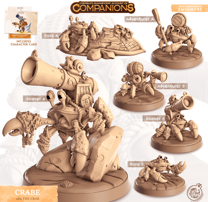 3D Printed Cast n Play Crabe - Crab Companions 28mm 32mm D&D