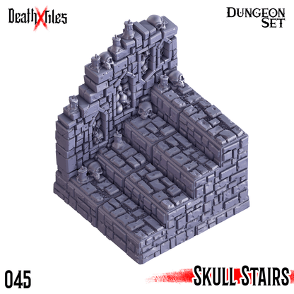 3D Printed Cast n Play Death x Tiles - Stairs Ramp Set 28mm 32mm D&D