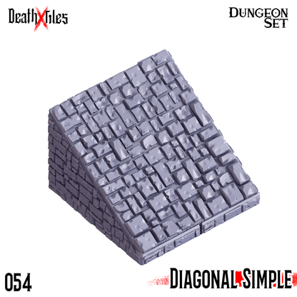 3D Printed Cast n Play Death x Tiles - Stairs Ramp Set 28mm 32mm D&D