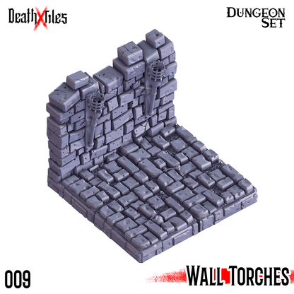 3D Printed Cast n Play Death x Tiles - Straight Walls Set 28mm 32mm D&D