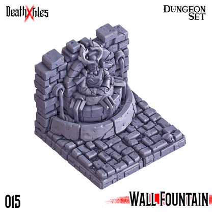 3D Printed Cast n Play Death x Tiles - Straight Walls Set 28mm 32mm D&D