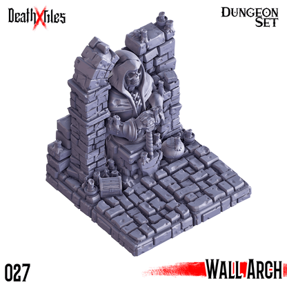 3D Printed Cast n Play Death x Tiles - Straight Walls Set 28mm 32mm D&D