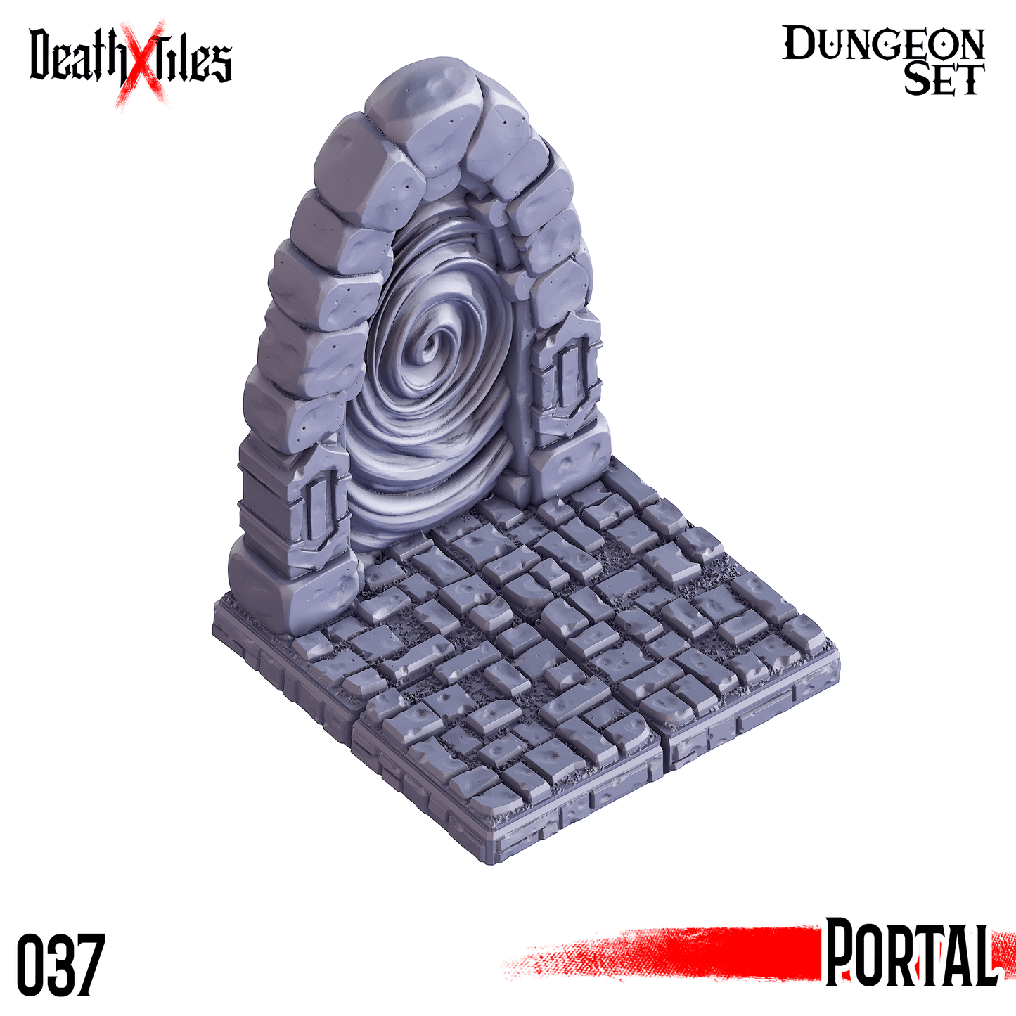 3D Printed Cast n Play Death x Tiles - Straight Walls Set 28mm 32mm D&D