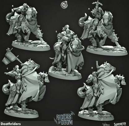3D Printed Cast n Play Deathriders Riders of Doom Set 28mm 32mm D&D