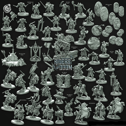 3D Printed Cast n Play Deathriders Riders of Doom Set 28mm 32mm D&D