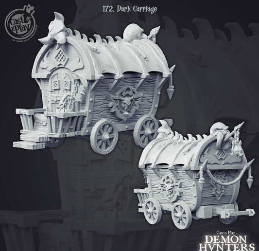 3D Printed Cast n Play Demon Hunters Carriage 28mm 32mm D&D