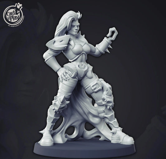 3D Printed Cast n Play Demon Huntress 28mm 32mm D&D