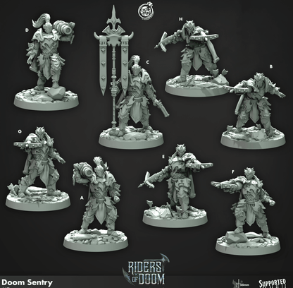 3D Printed Cast n Play Doom Sentry Riders of Doom Set 28mm 32mm D&D