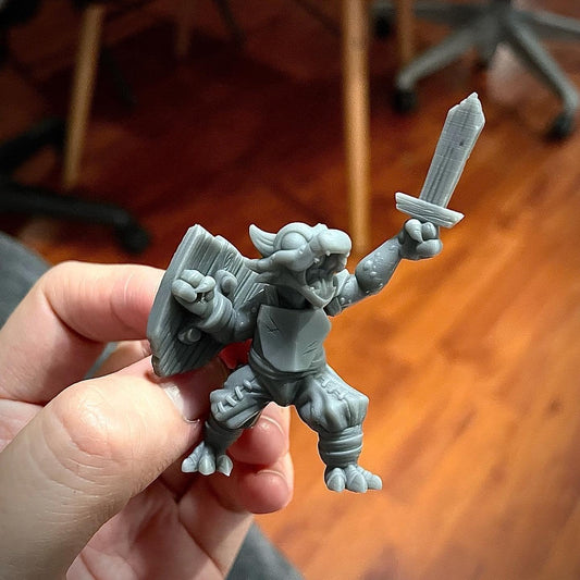 3D Printed Cast n Play Dragonborn Kid Warrior 28mm 32mm D&D