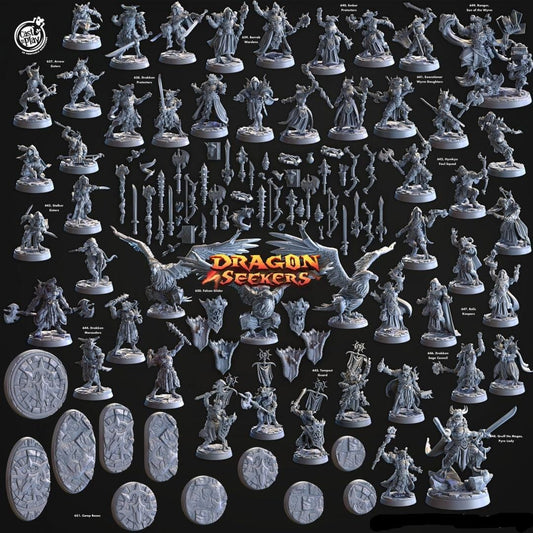 3D Printed Cast n Play Dragonian Camp Bases Set 28mm 32mm D&D