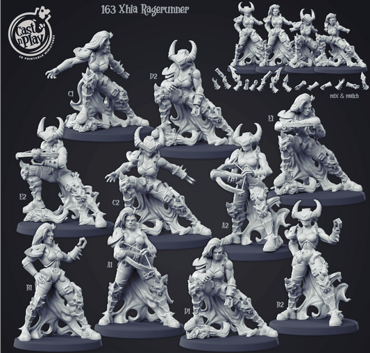 3D Printed Cast n Play Dungeon Hunters - Xhia Ragerunner 28mm 32mm D&D