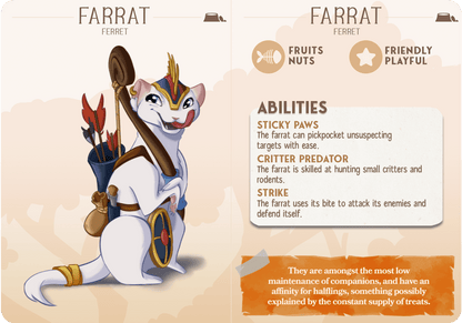 3D Printed Cast n Play Farrat - Ferret Companions 28mm 32mm D&D