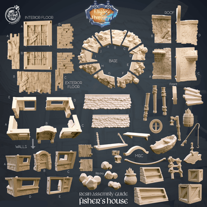 3D Printed Cast n Play Fisher's House Kingdom Of Thamarya 28mm 32mm D&D