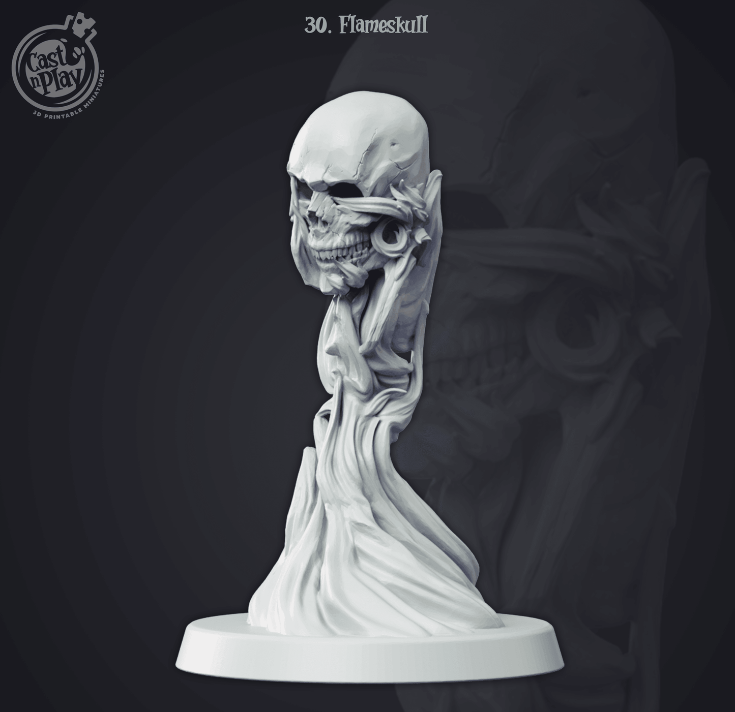 3D Printed Cast n Play Flameskull 28mm 32mm D&D