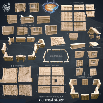 3D Printed Cast n Play General Store Kingdom Of Thamarya 28mm 32mm D&D
