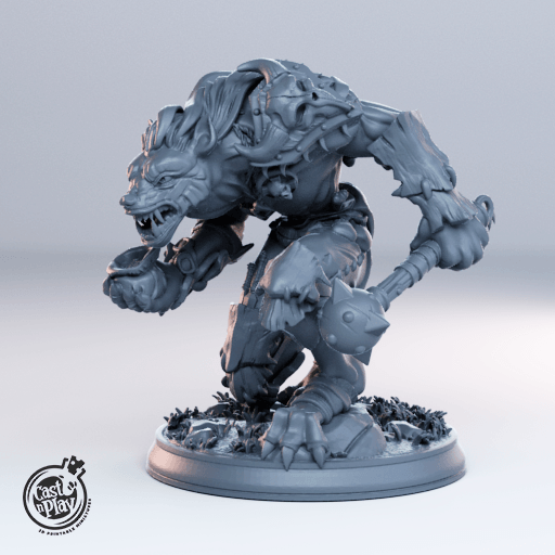 3D Printed Cast n Play Gnoll Leader Set Townsfolk 28mm 32mm D&D
