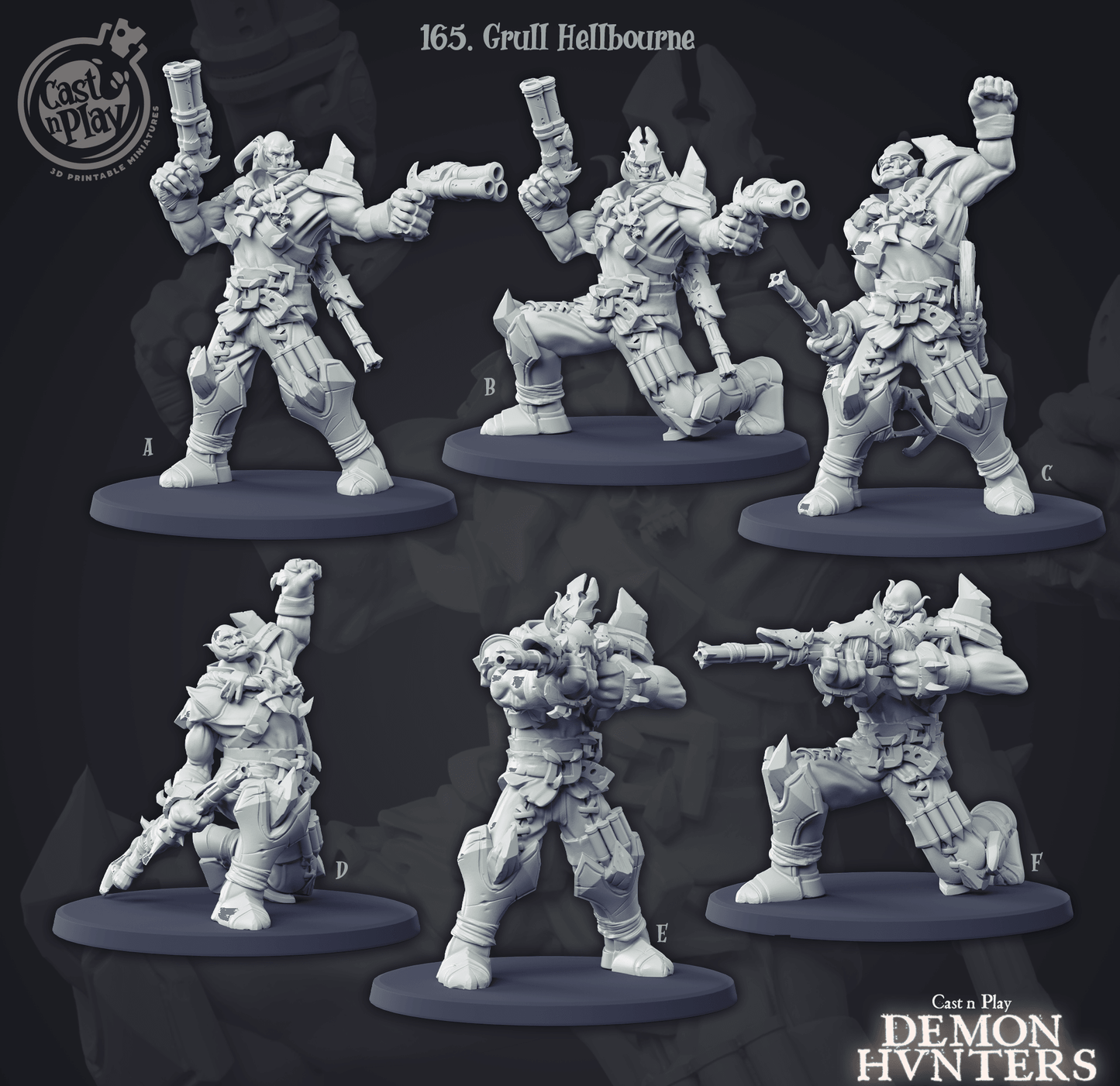 3D Printed Cast n Play Grul Hellbourne 28mm 32mm D&D