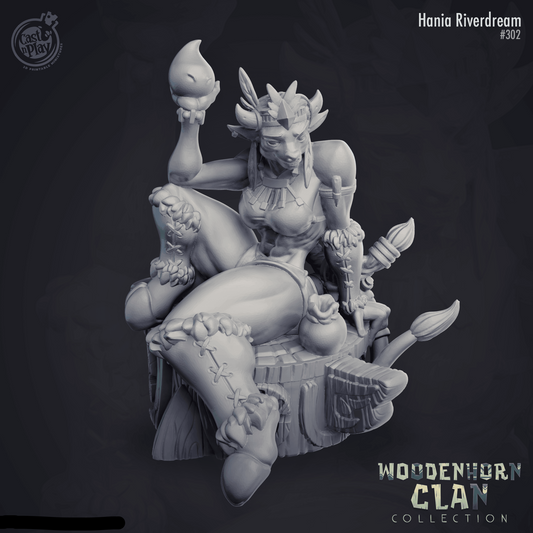 3D Printed Cast n Play Hania Riverdream Wooden Horn Clan 28mm 32mm D&D