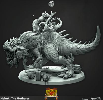 3D Printed Cast n Play Hehak The Gatherer Saurus Rovers Set 28mm 32mm D&D