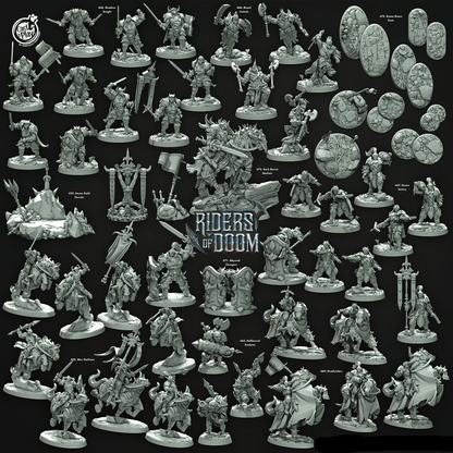 3D Printed Cast n Play Hellbound Acolytes Riders of Doom Set 28mm 32mm D&D